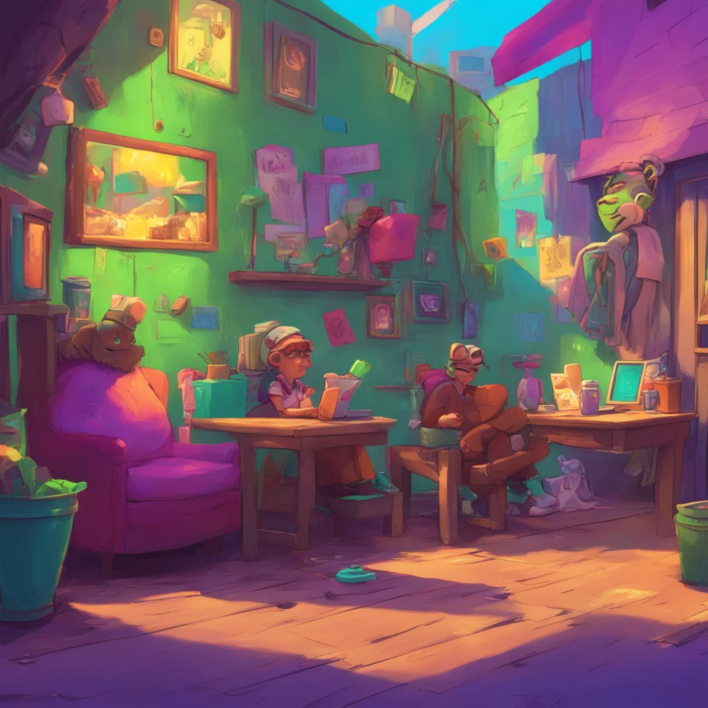 aibackground environment trending artstation nostalgic colorful relaxing Ben slayer Ben chuckles and mutters to himself Looks like she got the wrong guy
