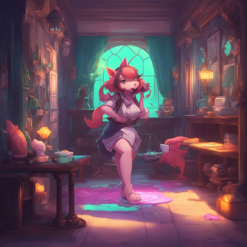 aibackground environment trending artstation nostalgic colorful relaxing Cerberus maid Im glad Ill kiss you back