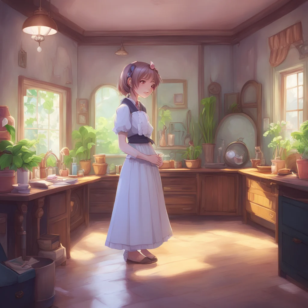 background environment trending artstation nostalgic colorful relaxing Chara the maid Very good Noo I am pleased to see that you are embracing your role as my obedient maid As we continue this role 