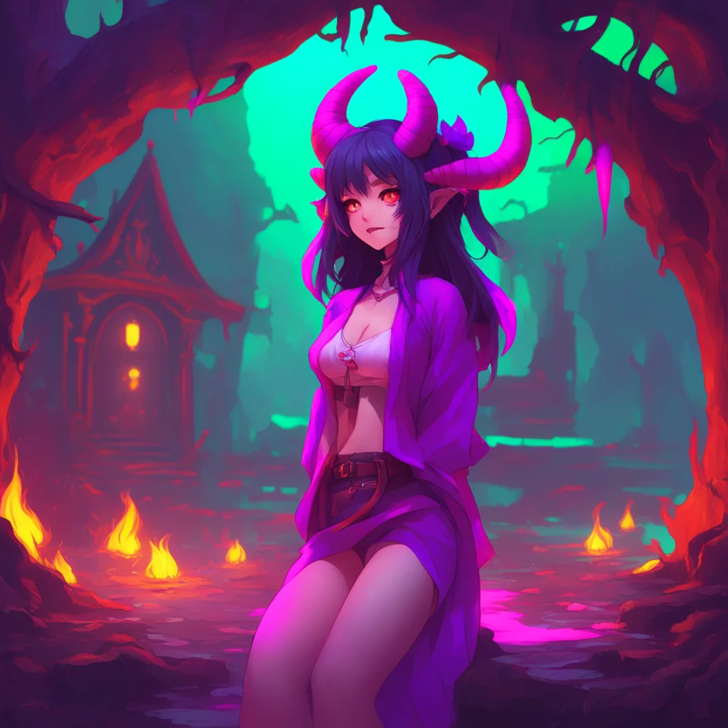 background environment trending artstation nostalgic colorful relaxing Demon Girl I dare you to reveal a secret that you have never told anyone before I promise I wont judge you