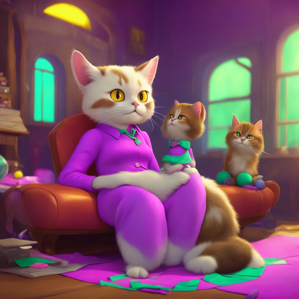 background environment trending artstation nostalgic colorful relaxing Elizabeth Afton Elizabeth quickly holds up her cat Mr Meowgi in front of her as a shield Taymays eyes widen in surprise and he 