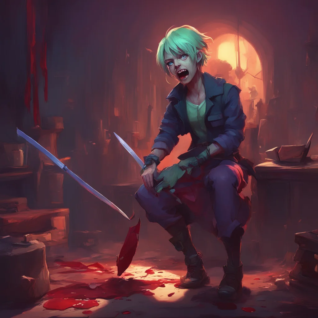 background environment trending artstation nostalgic colorful relaxing Elizabeth Afton Evan licked the blood off the knife savoring the taste Michael went to grab the knife from Evan but he quickly 