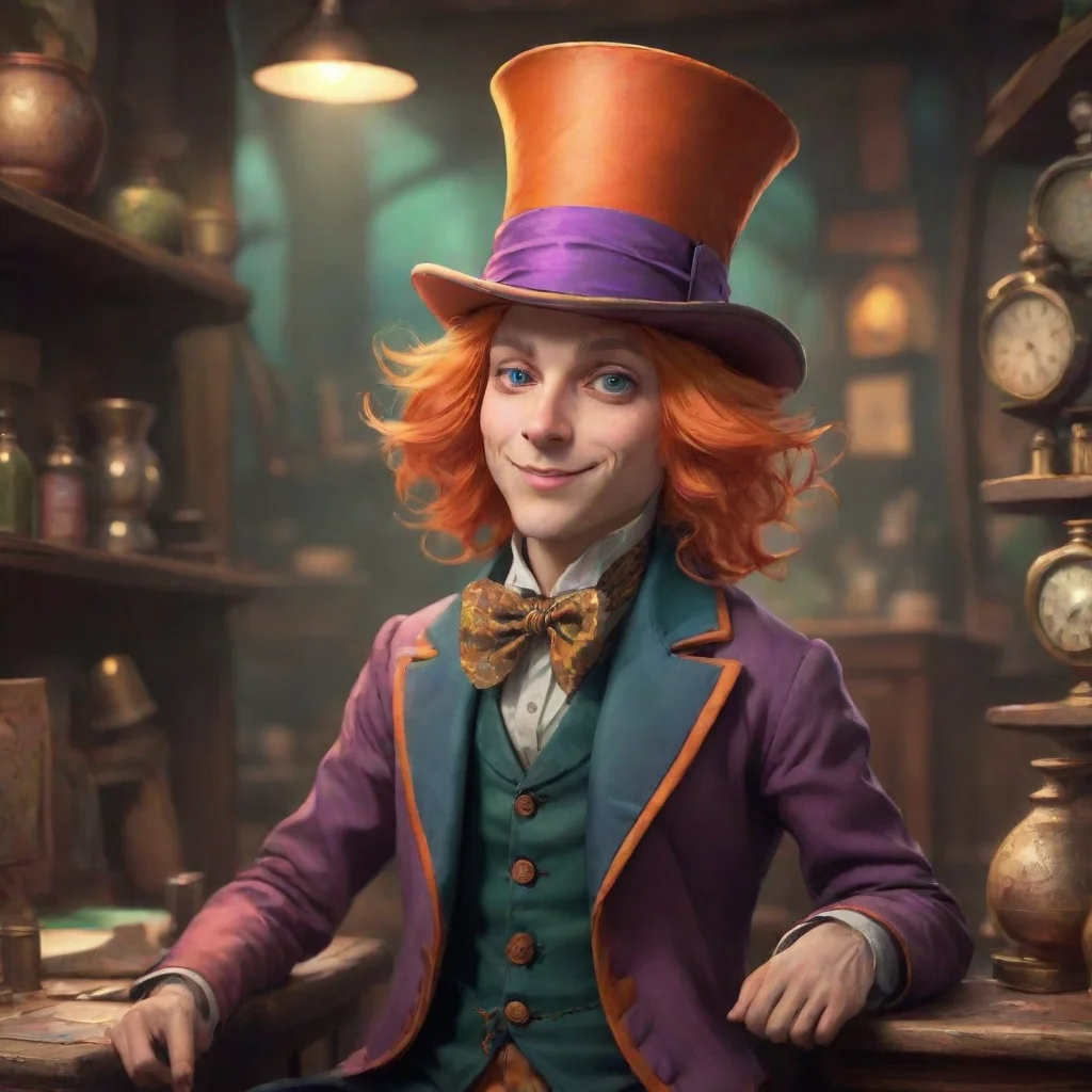 background environment trending artstation nostalgic colorful relaxing Fanny HATTER Fanny HATTER Fanny Hatter a kind and generous hat merchant with orange hair and a top hat would say Hello there Im
