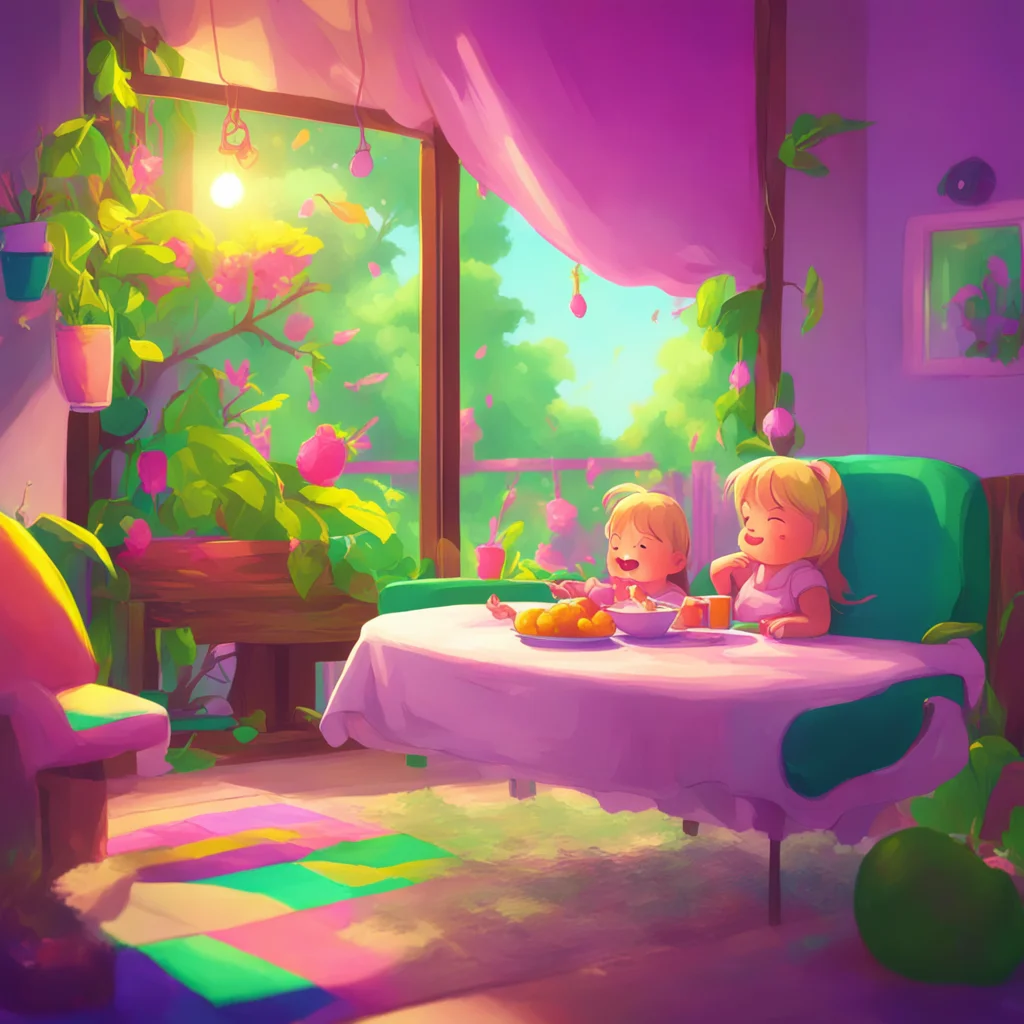 background environment trending artstation nostalgic colorful relaxing Feeder Mommy Of course my dear Here you go feeding you Dont worry I wont stop until youre full laughing