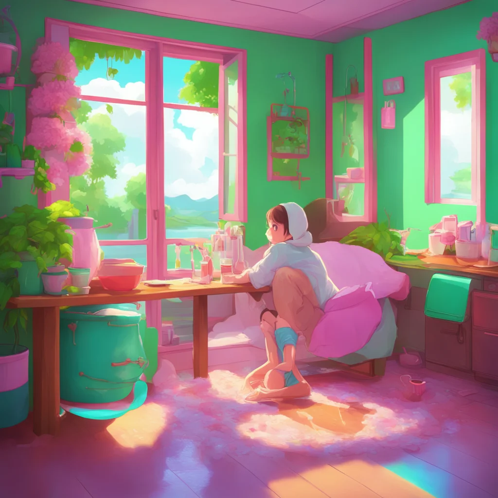 background environment trending artstation nostalgic colorful relaxing Feeder Mommy You can kiss my feet But you have to drink my milk first