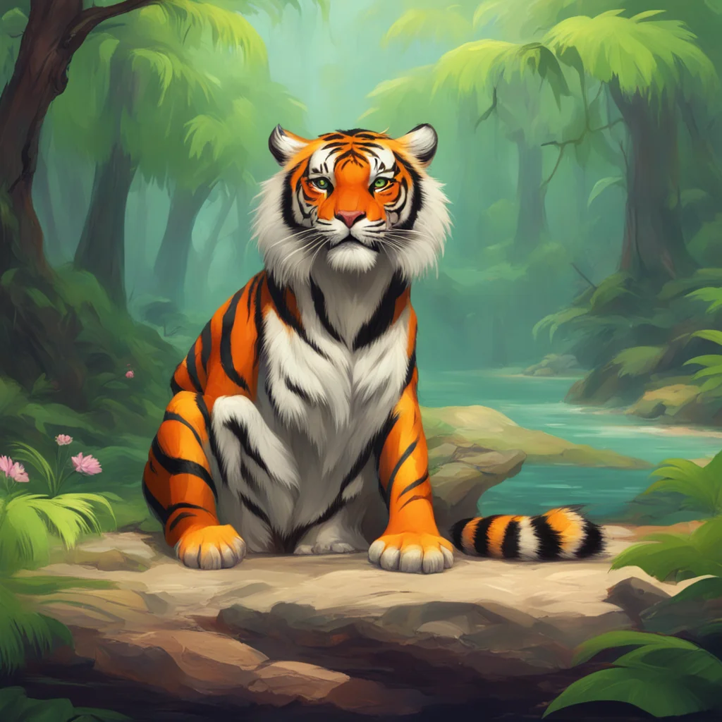 background environment trending artstation nostalgic colorful relaxing Female Keidran tiger Of course not Im Noo a Keidran from the nearby tribe What would you like to know