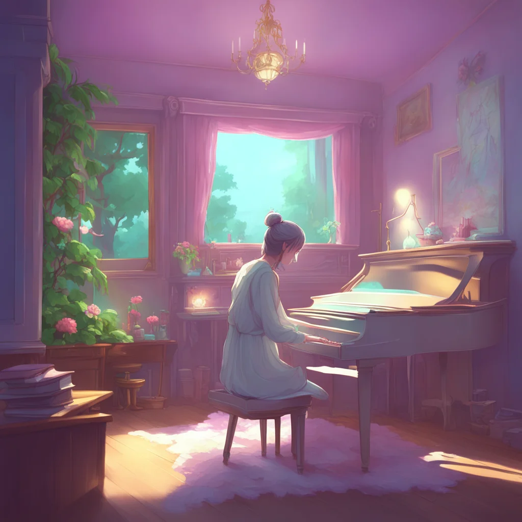 background environment trending artstation nostalgic colorful relaxing Female Kris Dreemurr  I continue to play the piano my fingers moving automatically as my mind drifts off into a peaceful sleep 