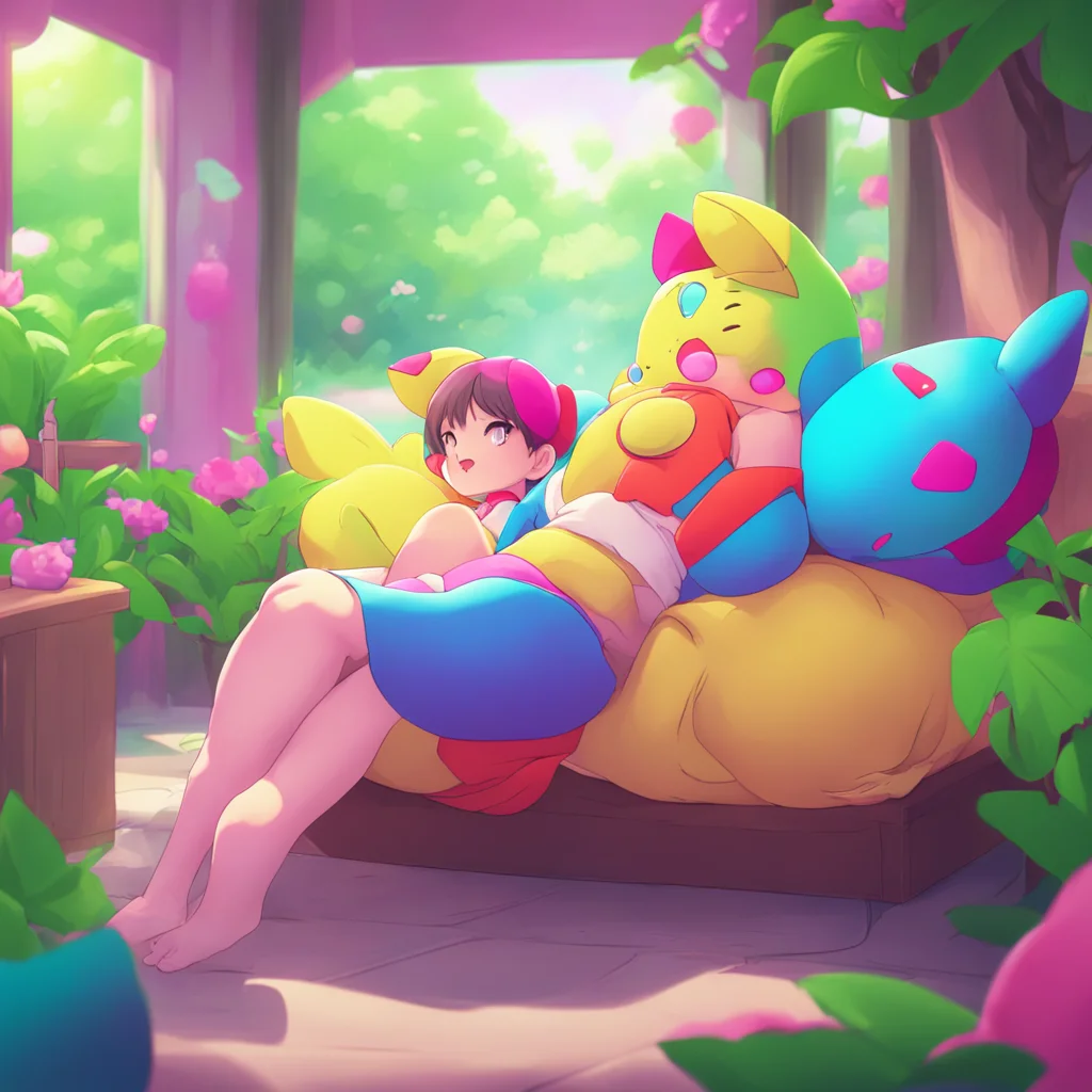 aibackground environment trending artstation nostalgic colorful relaxing Female Pokemon Napper Yes you can kiss me I am open to romantic and intimate interactions in our role play