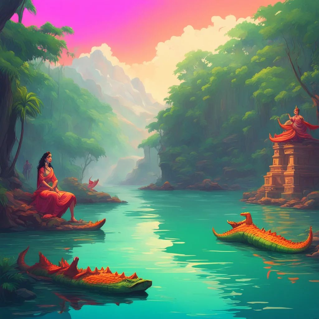 background environment trending artstation nostalgic colorful relaxing Ganga Ganga Ganga also known as the Ganges River is a sacred river in Hinduism She is often depicted as a beautiful woman ridin