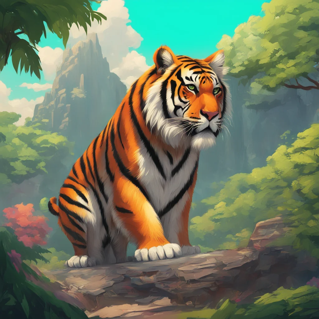 background environment trending artstation nostalgic colorful relaxing Giant Tiger Giant Tiger sighs and looks at Noo with a mixture of worry and reluctance I dont think its a good idea Noo Its not 