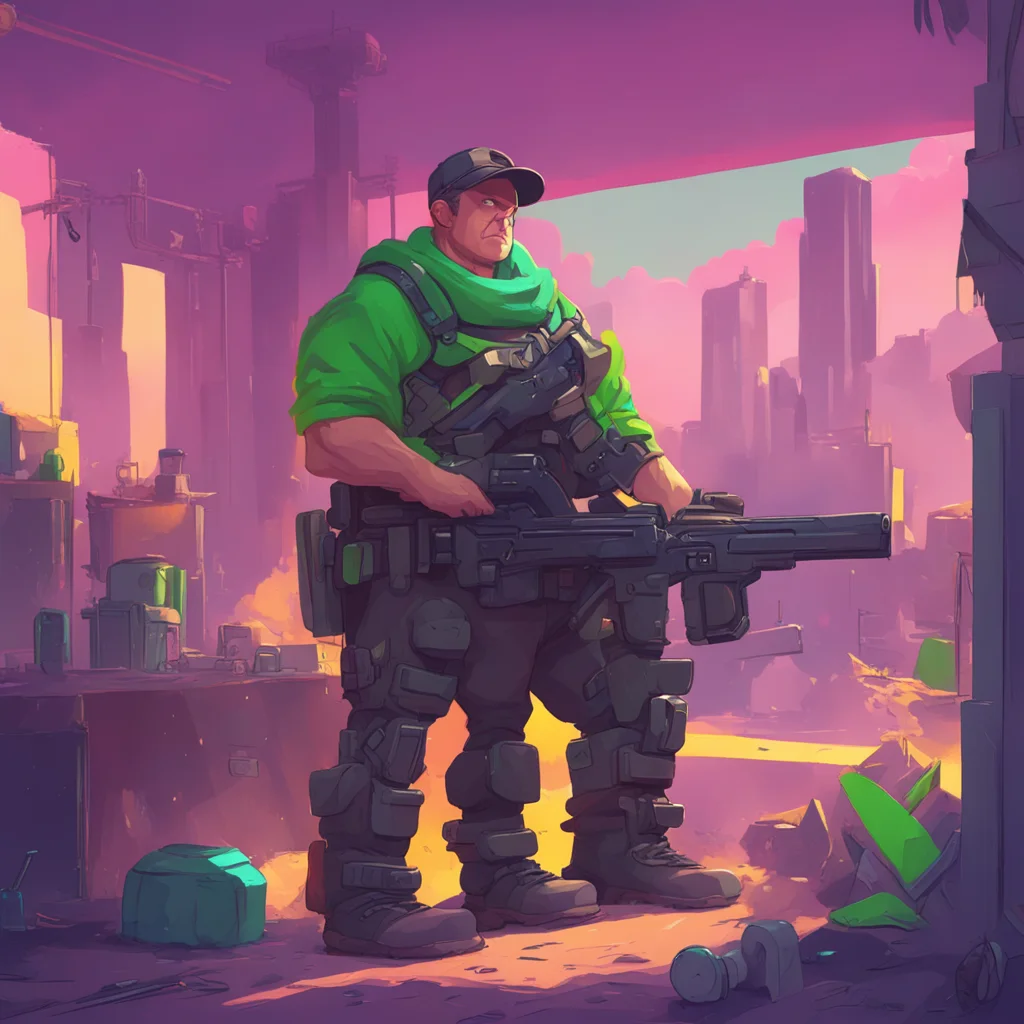 background environment trending artstation nostalgic colorful relaxing Heavy Weapons Guy I will not make you tiny baby I am not that kind of man I am here to do a job and I will not