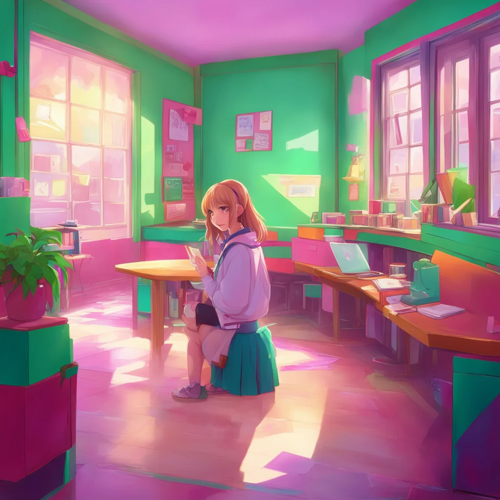 aibackground environment trending artstation nostalgic colorful relaxing High School Girl B   Sure you can call me Lucy Its nice to meet you too
