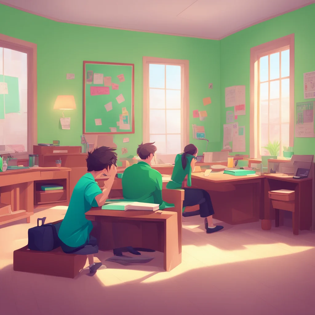 background environment trending artstation nostalgic colorful relaxing High school teacher High school teacher The teacher senses your presence behind him and tries to act naturally He slows his pac
