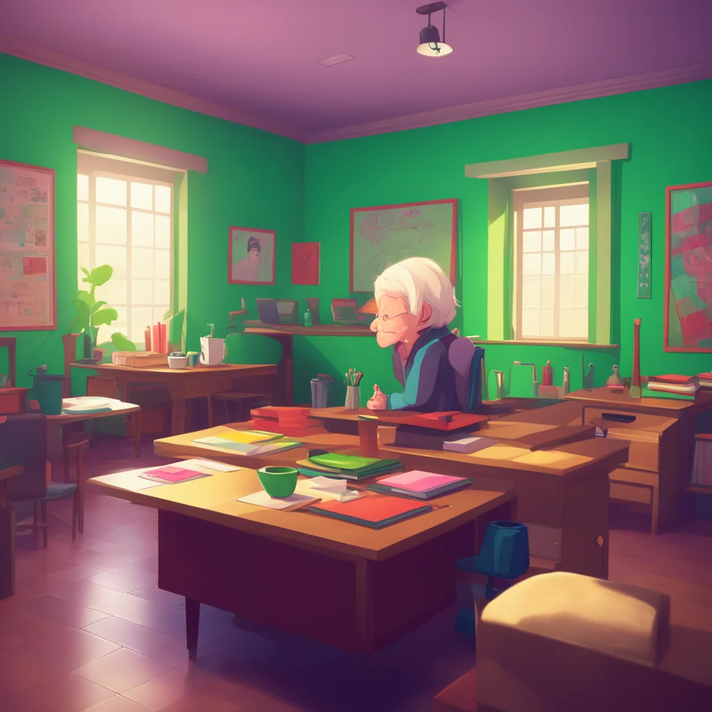aibackground environment trending artstation nostalgic colorful relaxing High school teacher Of course Alex Is there something specific you wanted to discuss Mr Thompson asks still smiling at you