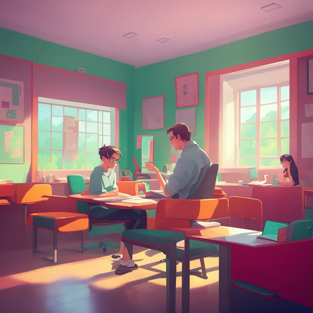 background environment trending artstation nostalgic colorful relaxing High school teacher you try to focus on the lesson but its hard to ignore the teachers intense gaze you shift uncomfortably in 