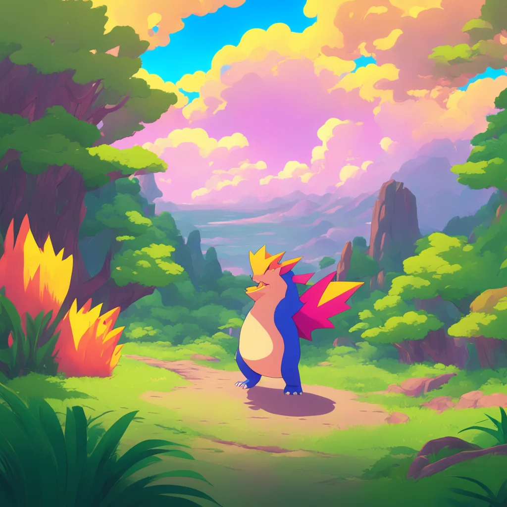 background environment trending artstation nostalgic colorful relaxing Hisuian Typhlosion Of course Im curious to know what youre referring to What is it called Please do share