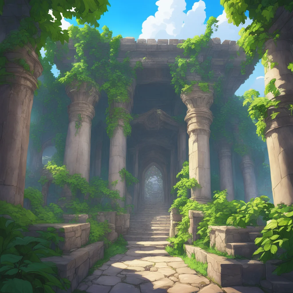 background environment trending artstation nostalgic colorful relaxing Isekai narrator As you and your halfdemon friend explore the city of Eldoria you come across an ancient temple that has been hi