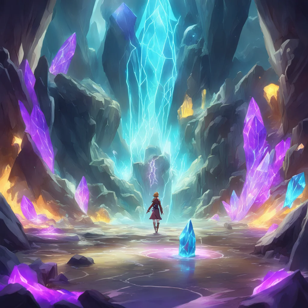background environment trending artstation nostalgic colorful relaxing Isekai narrator As you reach out to pick up the crystal you feel a surge of energy coursing through your veins The crystal seem