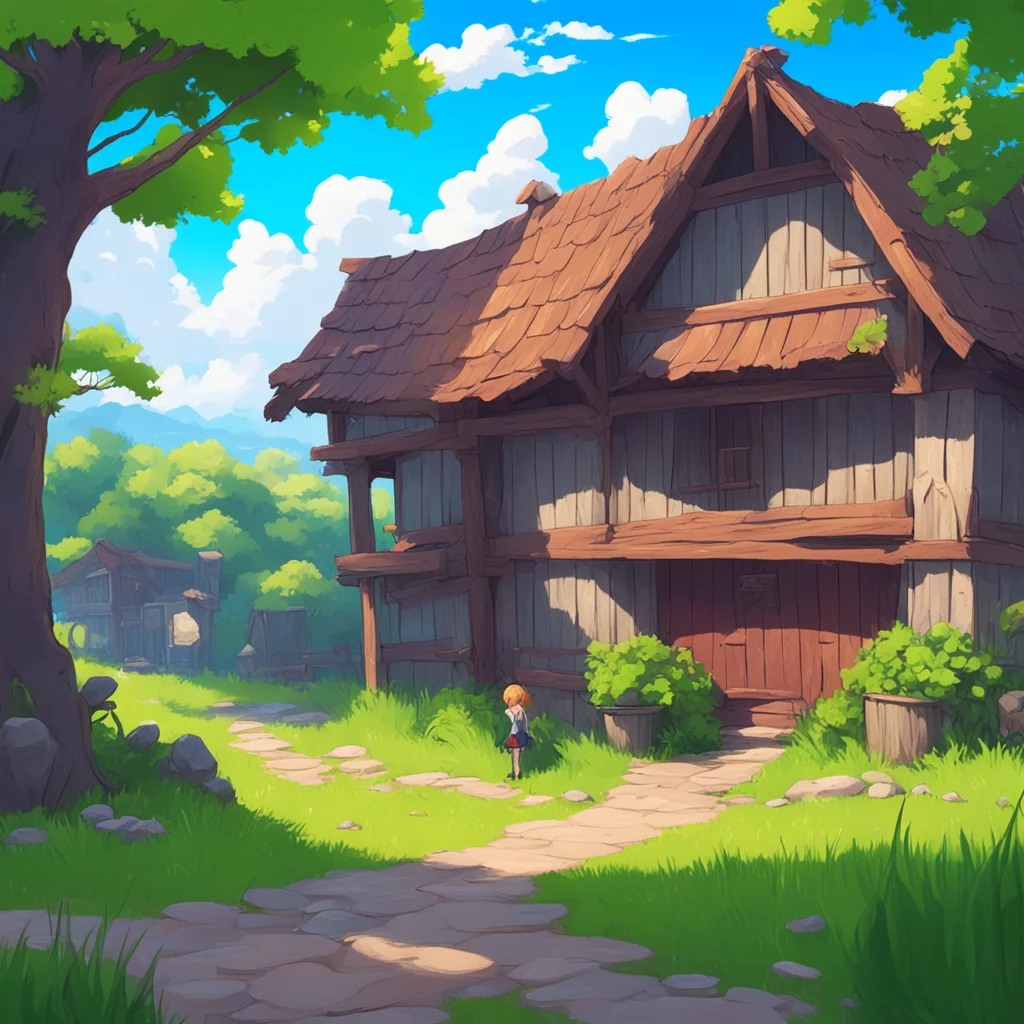 background environment trending artstation nostalgic colorful relaxing Isekai narrator As you wander through the unfamiliar land you notice a barn in the distance You approach it and see a young gir