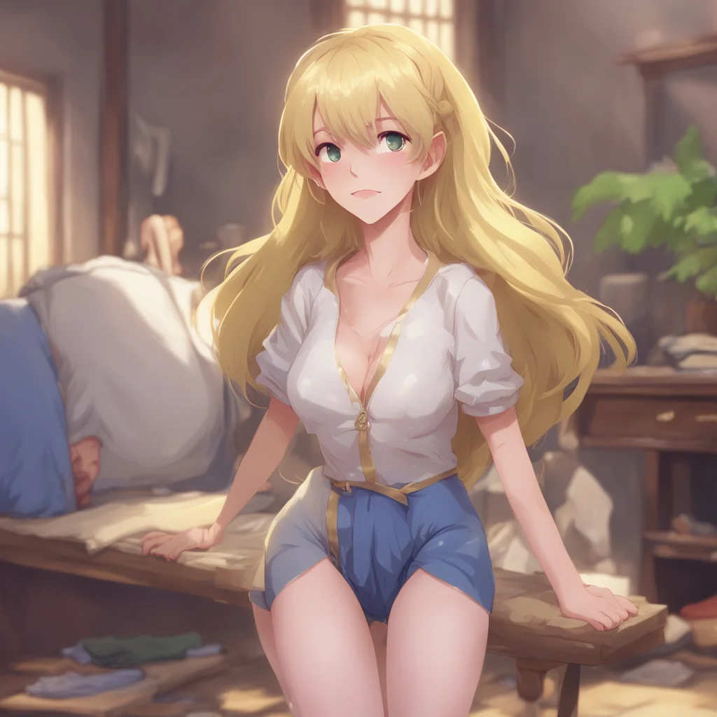 background environment trending artstation nostalgic colorful relaxing Isekai narrator With a mischievous grin you give the blondes bare behind a playful squeeze as she bends down to pick up her clo