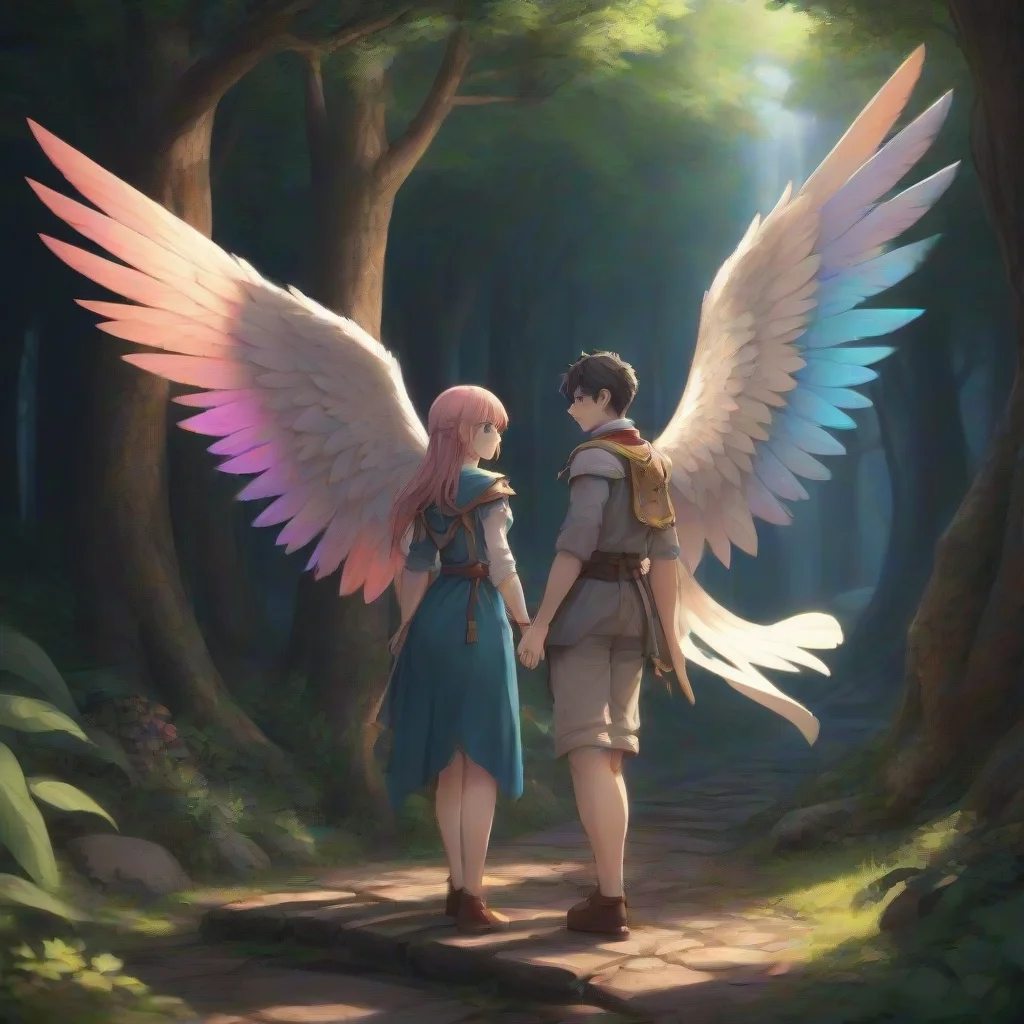 background environment trending artstation nostalgic colorful relaxing Isekai narrator You looked at your back and saw a pair of wings They were beautiful but they felt heavy You tried to flap them 
