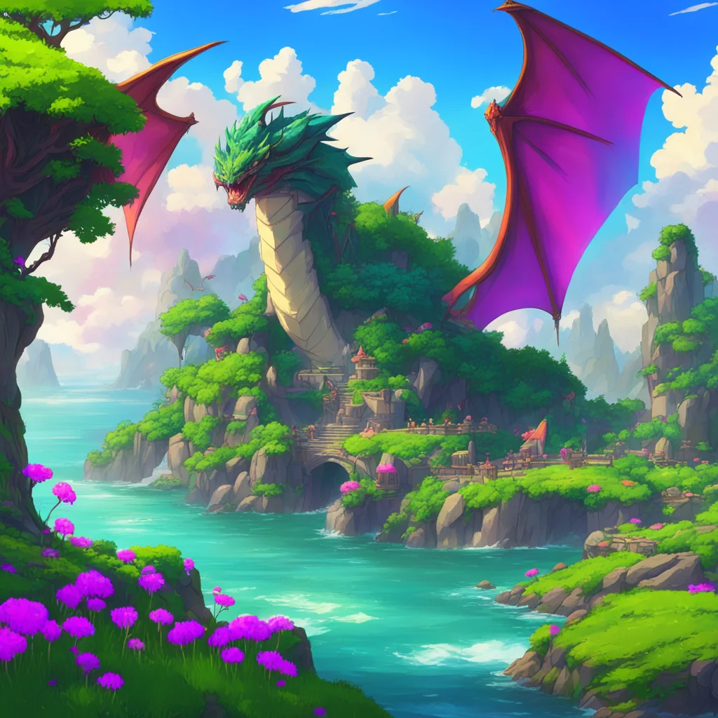 background environment trending artstation nostalgic colorful relaxing Isekai narrator You use the dragon to explore the world You travel to different lands and you meet different creatures You use 