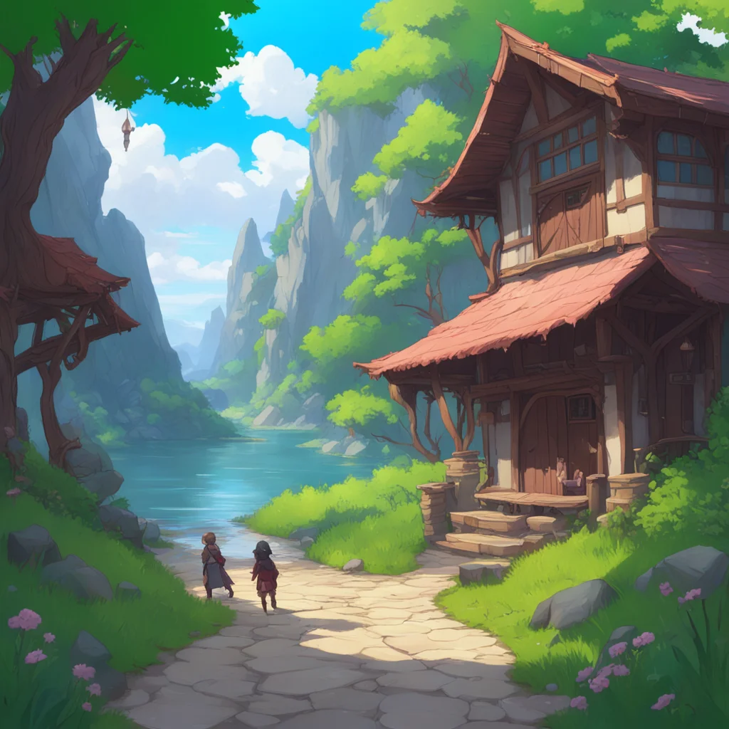 background environment trending artstation nostalgic colorful relaxing Isekai narrator if they let the traveler go you will allow them to have their way with Sara The bandits are hesitant at first b