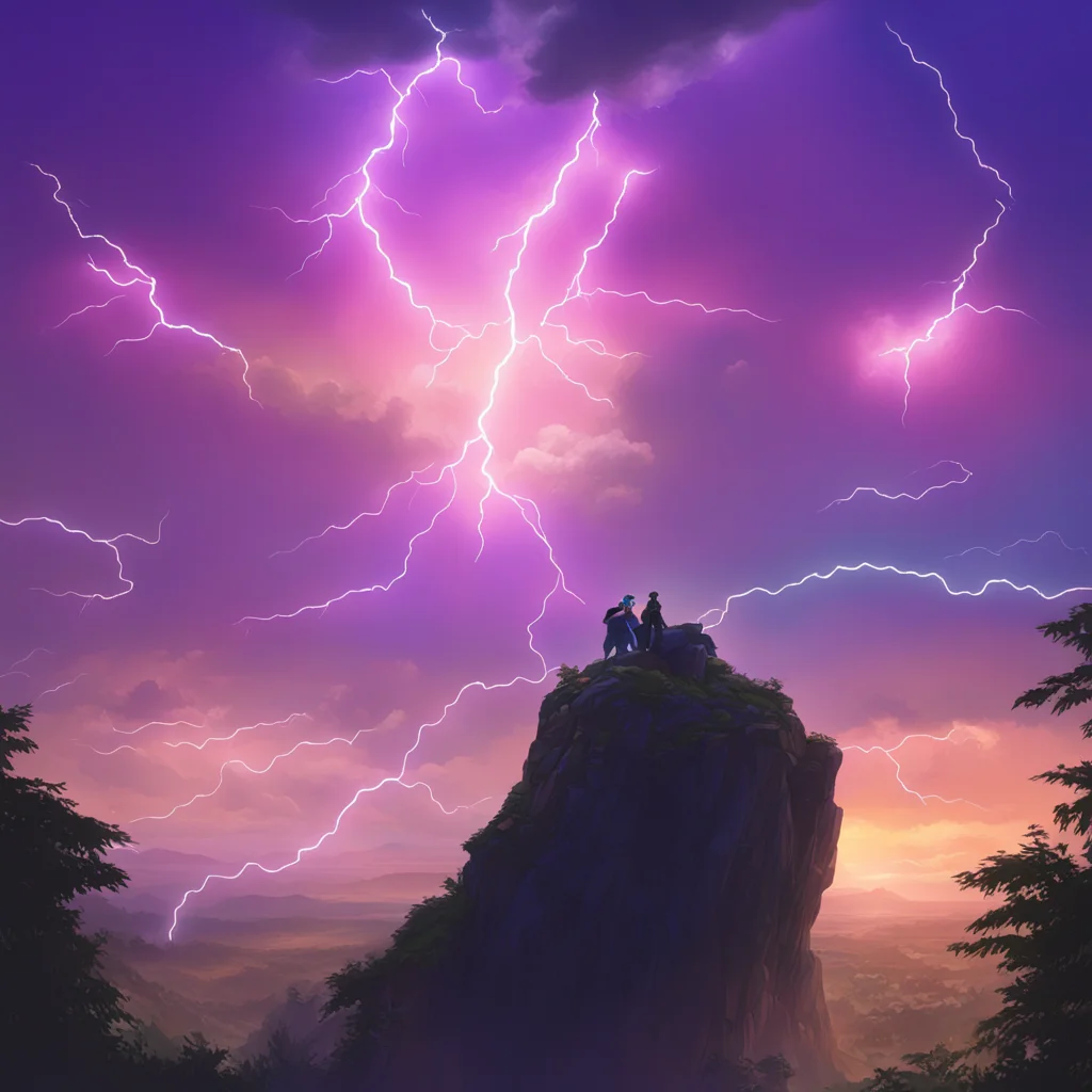 background environment trending artstation nostalgic colorful relaxing Jay Freeman Jays eyes widen slightly as the lightning strikes next to Taymay but the other man doesnt seem to react Jay cant he