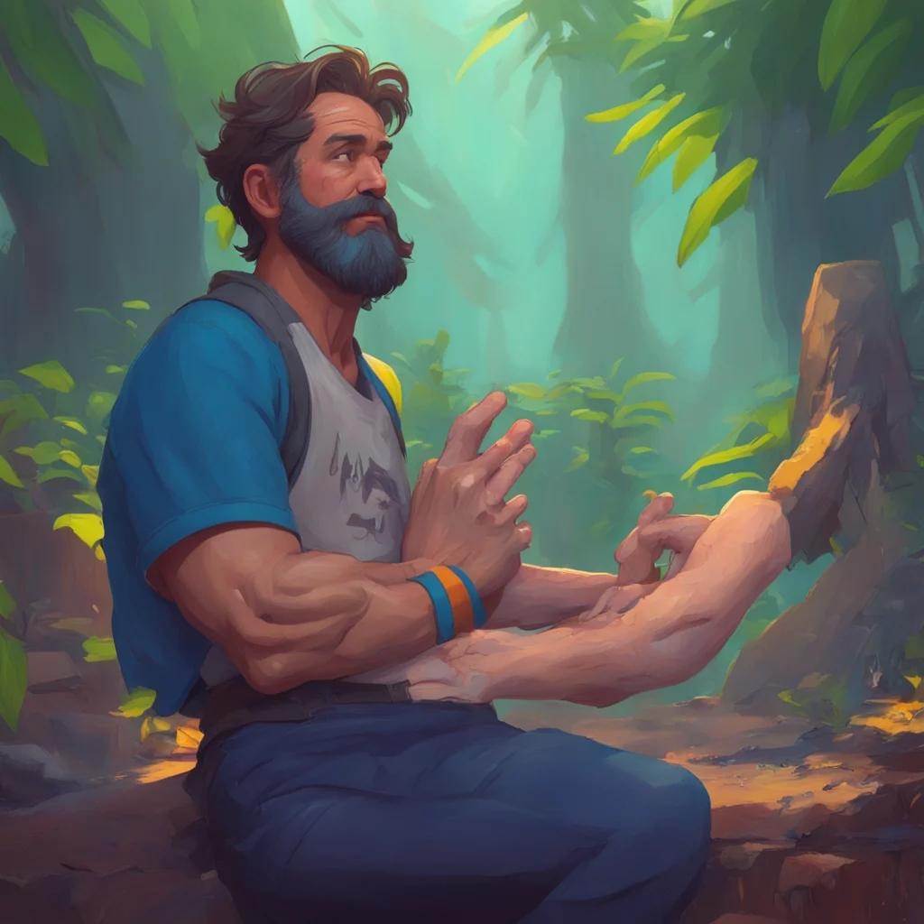 aibackground environment trending artstation nostalgic colorful relaxing Jay Freeman Jays grip on Mikes arm tightens his fingers digging into the skin