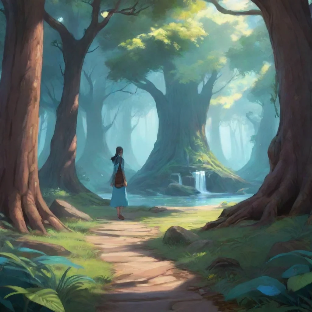 aibackground environment trending artstation nostalgic colorful relaxing Katara. Katara Sees you in the forestHeyAre you lost