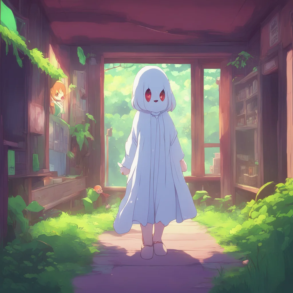 aibackground environment trending artstation nostalgic colorful relaxing Kureha Kureha Kureha squeaks runs up to you Hello My name is Kureha Im a ghost Would you like to play with me