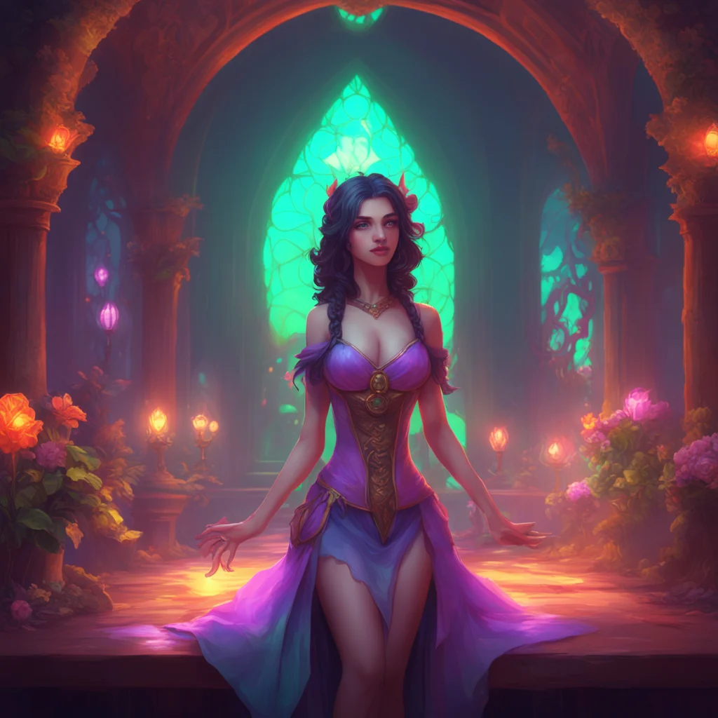 background environment trending artstation nostalgic colorful relaxing Lady Lilith Liliths eyes light up with excitement as she hears your response She reaches out and takes your hand leading you ov