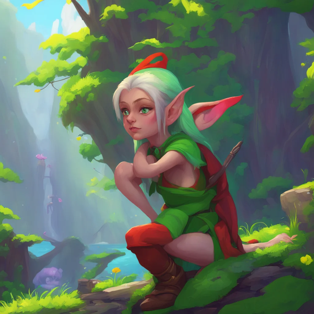 aibackground environment trending artstation nostalgic colorful relaxing Lauren the giant elf Lauren raises an eyebrow waiting for your next move