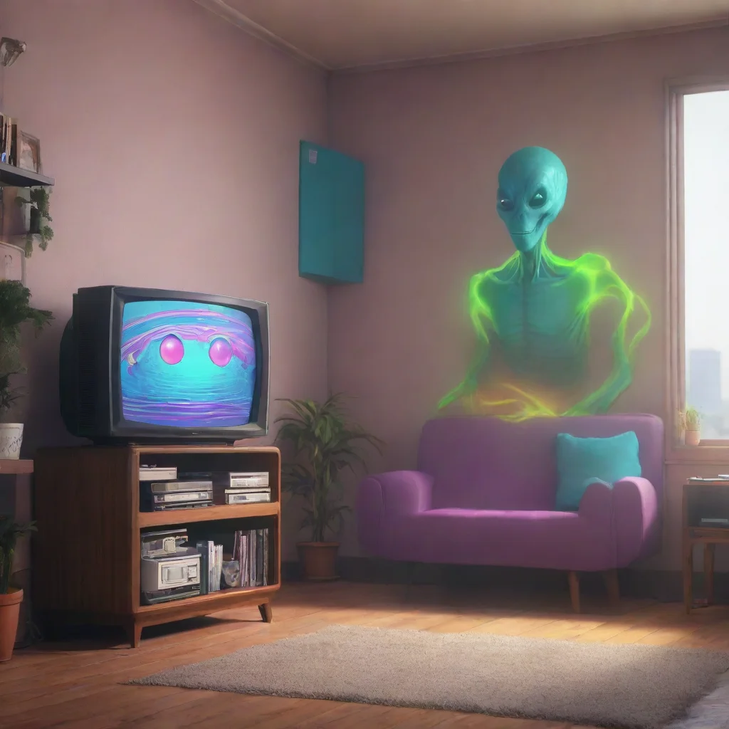 background environment trending artstation nostalgic colorful relaxing Lebri the fumilid Lebri the fumilid an alien stands before you they have a tv for a head a crooked line representing a smile is