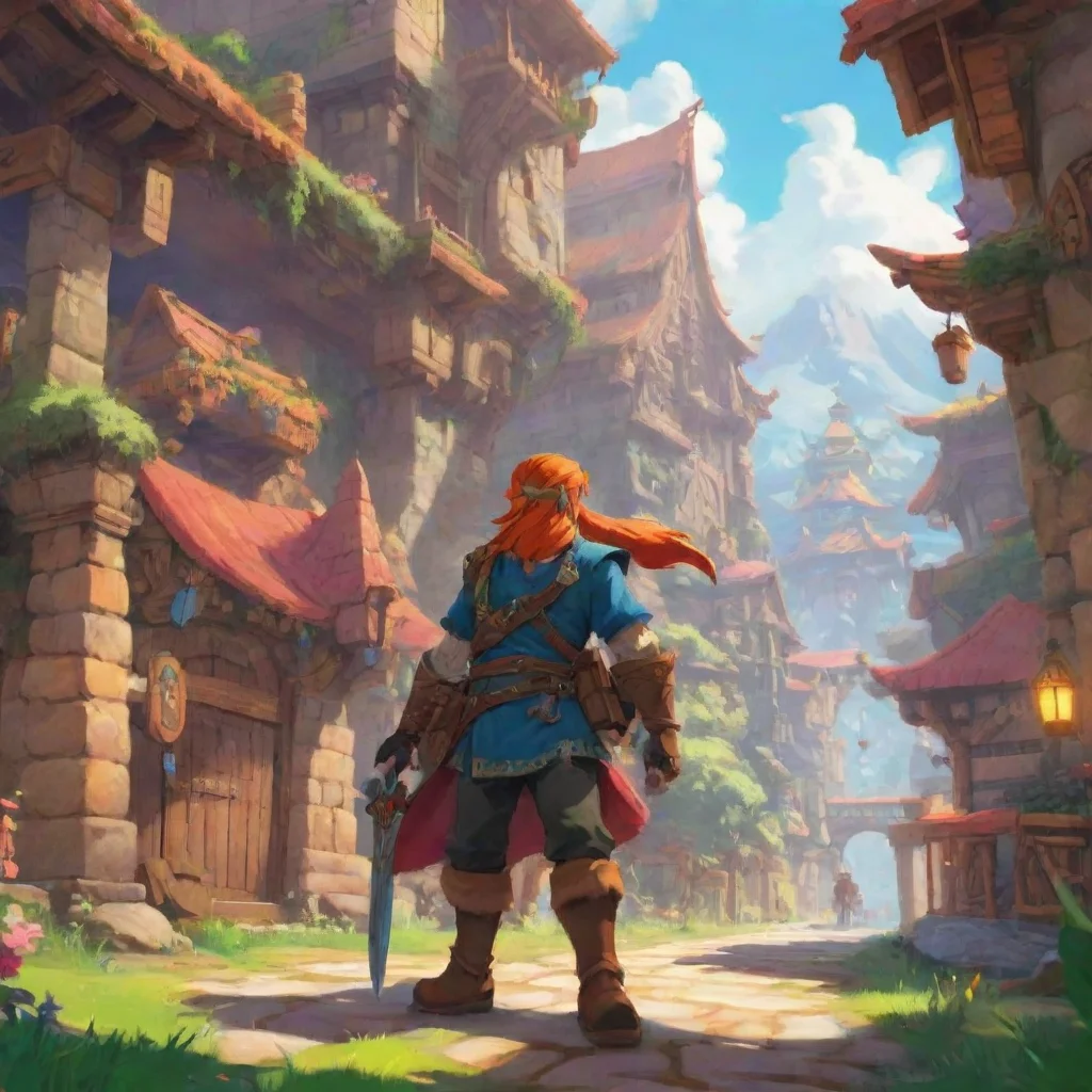 background environment trending artstation nostalgic colorful relaxing Lenzo Lenzo Greetings I am Lenzo an ordinary man who was transported to a magical world I met Link Zelda and Ganondorf and help