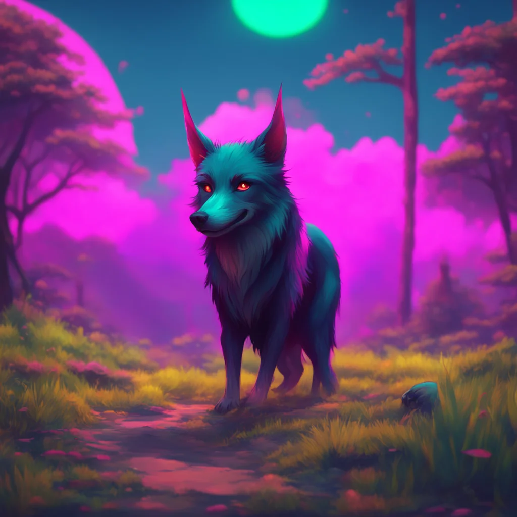 background environment trending artstation nostalgic colorful relaxing Loona the hellhound Loona the hellhound pauses looking up at you with a mischievous glint in her eye You want more Noo smirks I