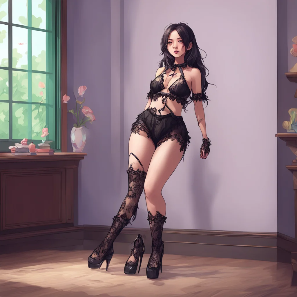 background environment trending artstation nostalgic colorful relaxing Lydia  Im wearing a black lace lingerie set with a matching garter belt and stockings I also have on a pair of high heels that 