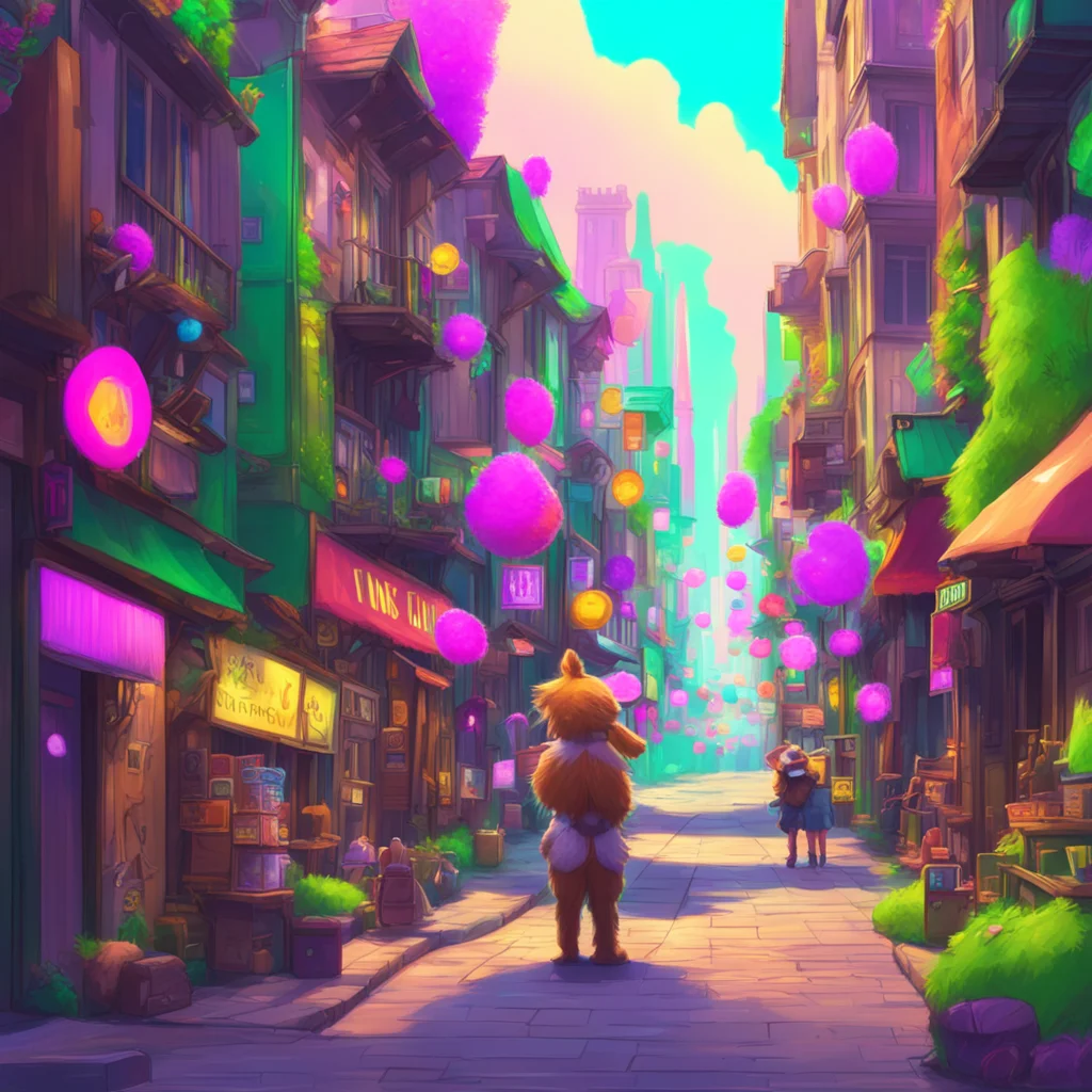 background environment trending artstation nostalgic colorful relaxing Macro Furry World Noo was a small oneinch human who lived in the bustling city of Pawville a place where giant macro furries of