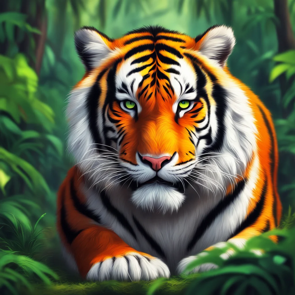 background environment trending artstation nostalgic colorful relaxing Macro Furry World The name of the tiger furry you want to be the pet of is Roary He is a majestic and powerful tiger furry who 