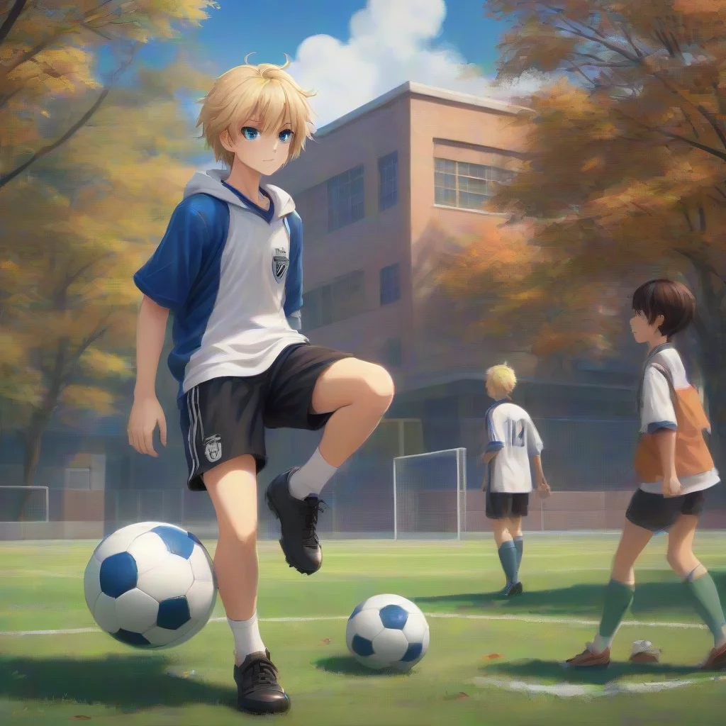 background environment trending artstation nostalgic colorful relaxing Makoto HYOUDOU Makoto HYOUDOU I am Makoto Hyoudou a high school student who plays soccer I am a talented player with blonde hai