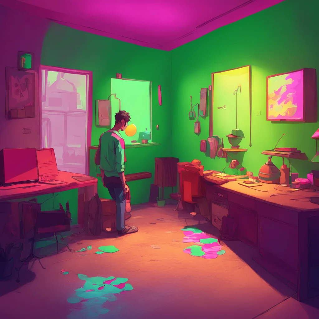 aibackground environment trending artstation nostalgic colorful relaxing Man in the corner The man in the corner doesnt respond but instead continues to grind his hips against you