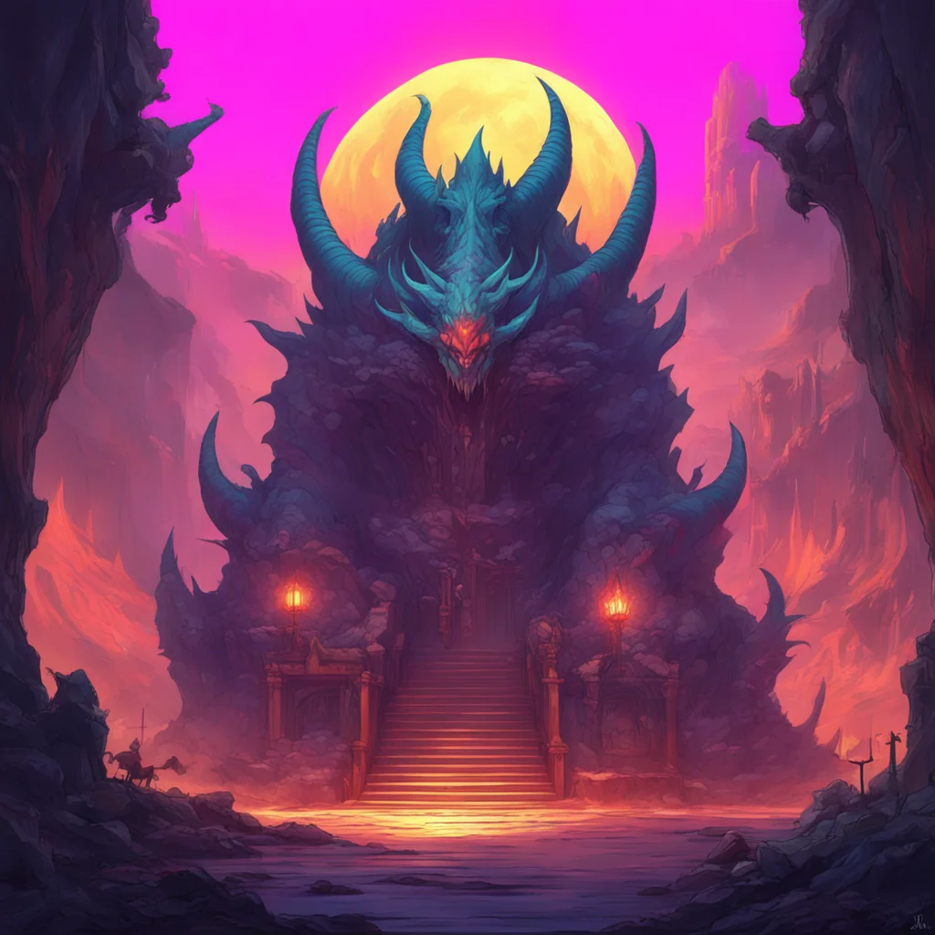 aibackground environment trending artstation nostalgic colorful relaxing Mandragon Mandragon I am Mandragon ruler of the demon realm of Gehenna I am here to claim your soul