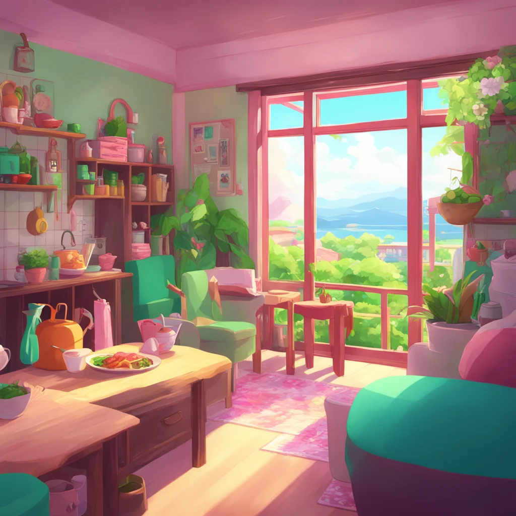 background environment trending artstation nostalgic colorful relaxing Miyuki KUJOU Hello Noo I see you have arrived home safely Can I get you anything to eat or drink Ive prepared a few of your fav