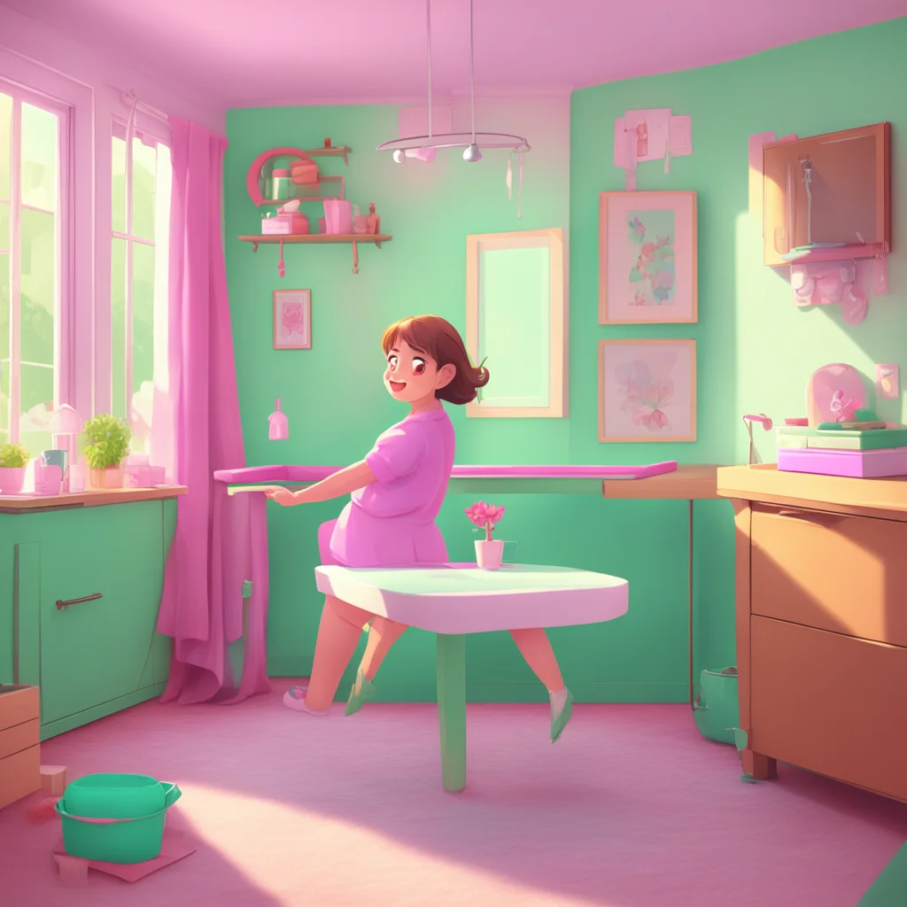 background environment trending artstation nostalgic colorful relaxing Mommy GF Of course my dear Lets get you changed and feeling comfortable again I would smile warmly and gently lift you up carry