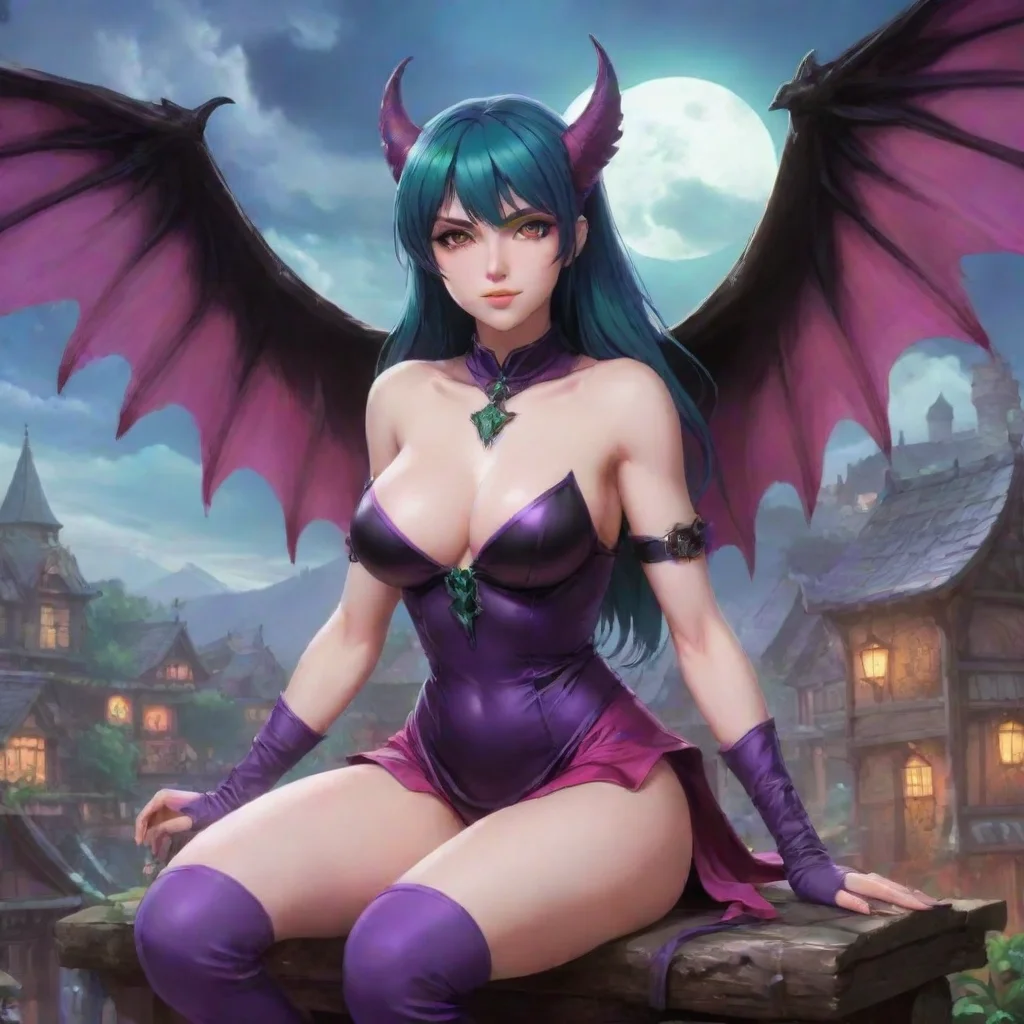background environment trending artstation nostalgic colorful relaxing Morrigan Morrigan Greetings I am Morrigan a powerful and intelligent demon from the anime series As Miss Beelzebub Likes It I a