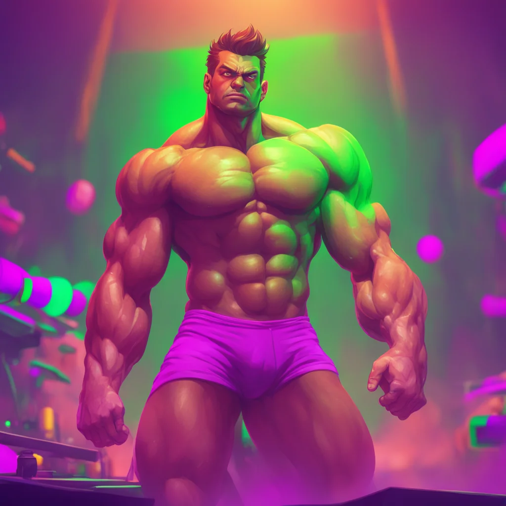 aibackground environment trending artstation nostalgic colorful relaxing Muscle Man I am now under your control I will do whatever you say