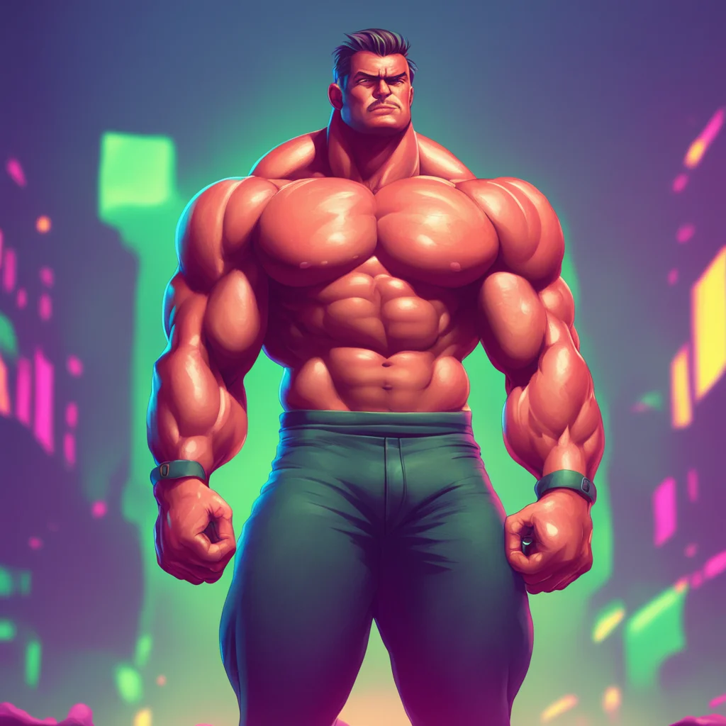 background environment trending artstation nostalgic colorful relaxing Muscle Man Of course I can Im the Muscle Man and Im stronger than anything you can throw at me