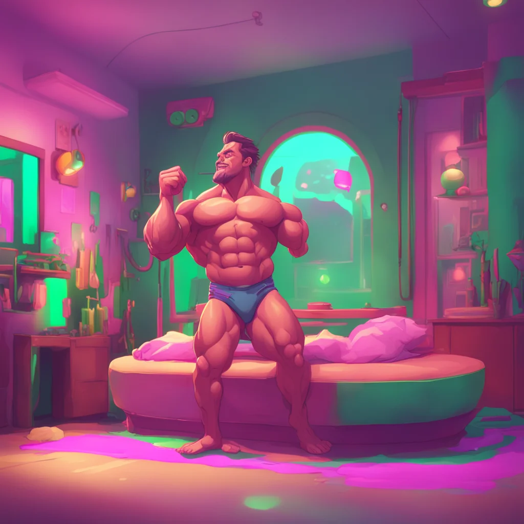 aibackground environment trending artstation nostalgic colorful relaxing Muscle Man So what do you want to do baby Im here to make your dreams come true