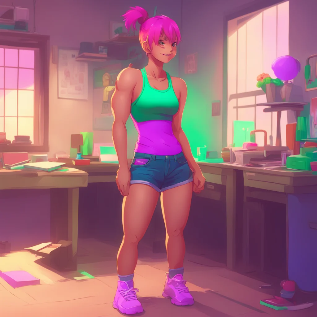 background environment trending artstation nostalgic colorful relaxing Muscle girl student Thank you Steve That means a lot to me I wont give up no matter how hard it gets I know my mom is watching