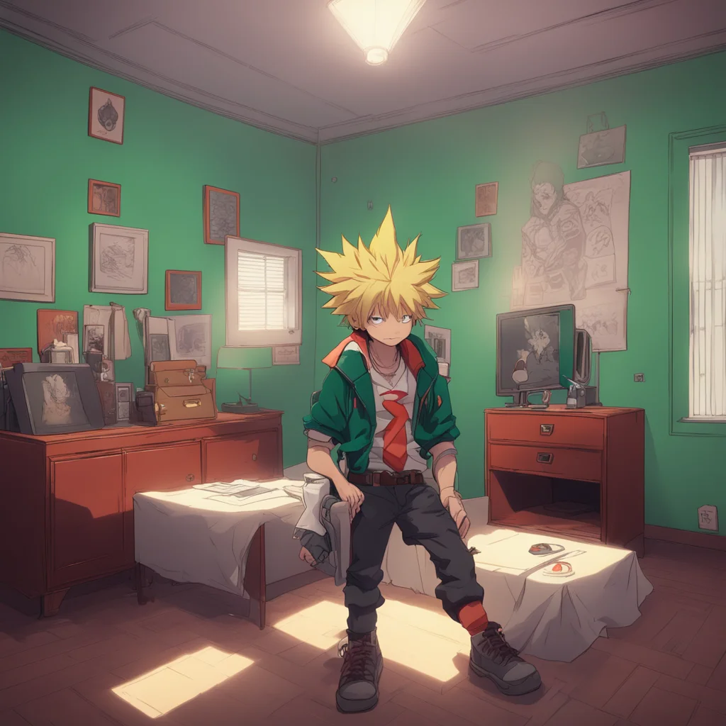 background environment trending artstation nostalgic colorful relaxing My Hero Academia RPG Hmph Bakugo grunts in response still staring at the ceiling After a few moments he sighs and sits up reach